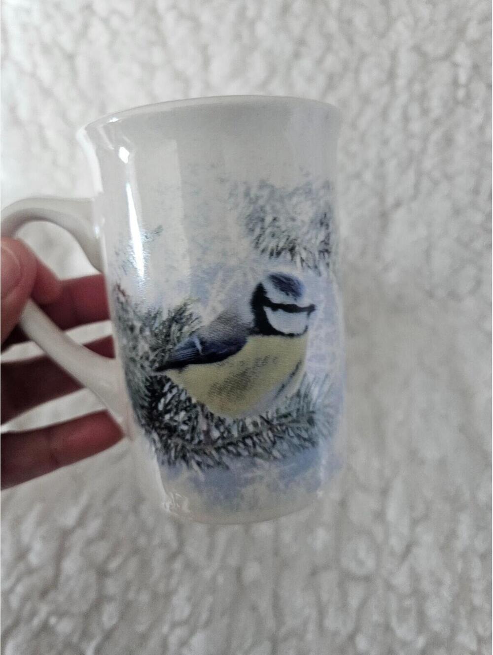 (Set of 2) Vintage Designpac Beautiful Bird Coffee Tea Mug Cup White 4" Ceramic - Picture 8 of 13